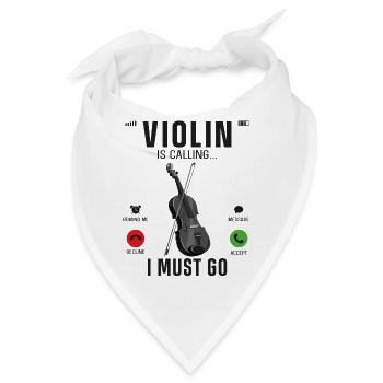 Violin Violinist Phone Display - Bandana - Weiß - Vorne