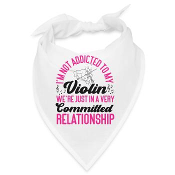 Violin Violinist I'm Not Addicted - Bandana - Weiß - Vorne