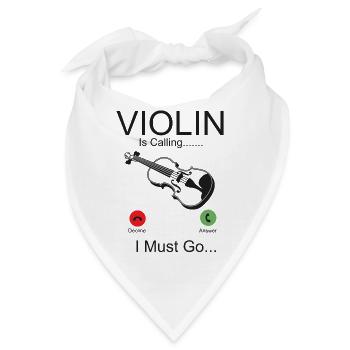 Violin Violinist Phone Display - Bandana - Weiß - Vorne