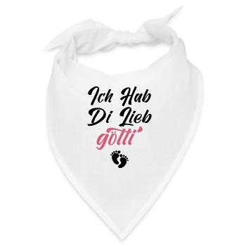 Ich Hab Di Lieb Götti - Bandana - Weiß - Vorne