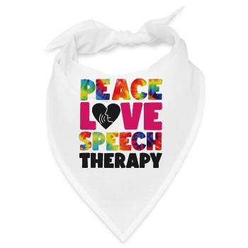 Speech Therapist Therapy Assistant - Bandana - Weiß - Vorne