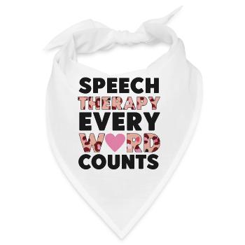 Speech Therapist Therapy Assistant - Bandana - Weiß - Vorne
