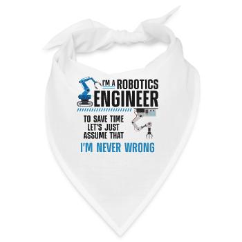 Robot Robotics Engineer I'm A - Bandana - Weiß - Vorne