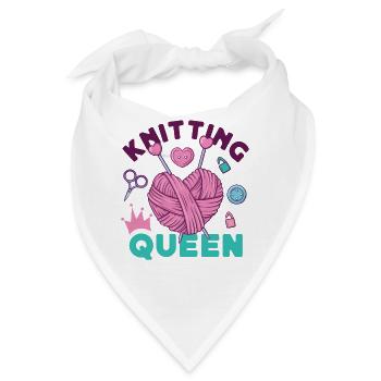Knitting Knitter Girl Knitting - Bandana - Weiß - Vorne