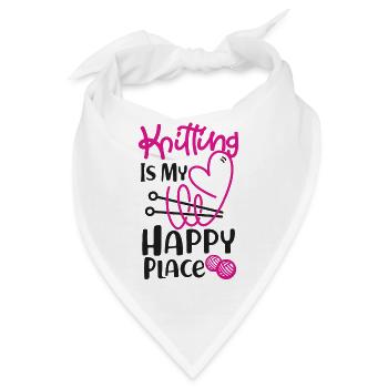 Knitting Knitter Knitting Is My - Bandana - Weiß - Vorne