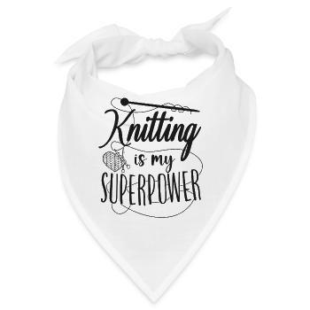 Knitting Knitter Knitting Is My - Bandana - Weiß - Vorne