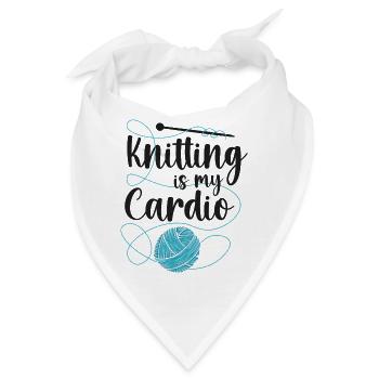 Knitting Knitter Knitting Is My - Bandana - Weiß - Vorne