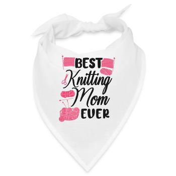 Knitting Knitter Mom Best Knitting - Bandana - Weiß - Vorne