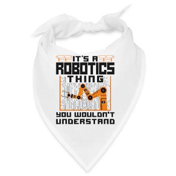 Robot Robotics Engineer Vintage - Bandana - Weiß - Vorne