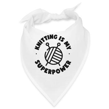 Knitting Knitter Knitting Is My - Bandana - Weiß - Vorne