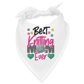 Knitting Knitter Mom Best Knitting - Bandana - Weiß - Vorne