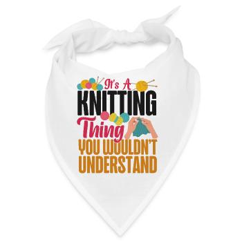 Knitting Knitter It's A Knitting - Bandana - Weiß - Vorne