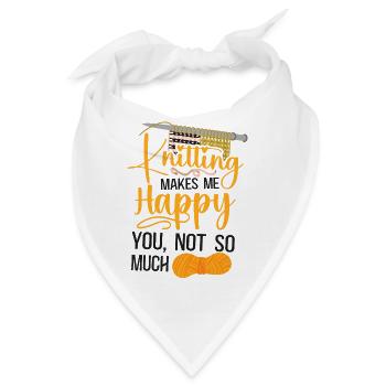 Knitting Knitter Knitting Makes Me - Bandana - Weiß - Vorne