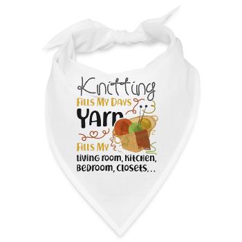Knitting Knitter Knitting Fills My - Bandana - Weiß - Vorne