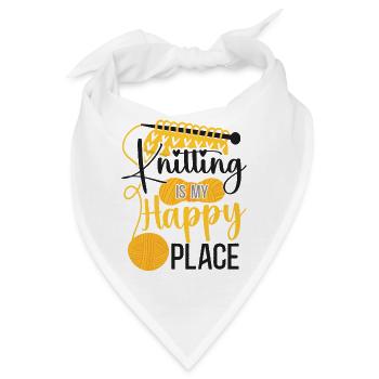 Knitting Knitter Knitting Is My - Bandana - Weiß - Vorne