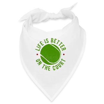 Tennisplatz Spruch Für Tennis - Bandana - Weiß - Vorne