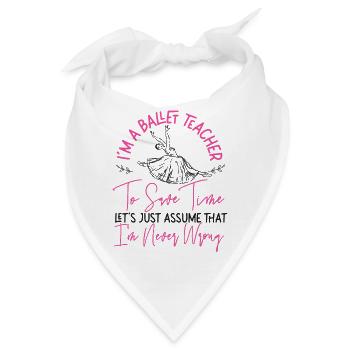 Ballet Dancer Dance Girl Ballerina - Bandana - Weiß - Vorne