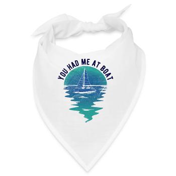 Segelboot Kapitän Spruch Zum Segeln - Bandana - Weiß - Vorne