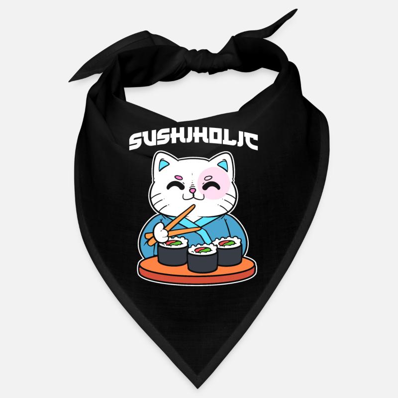 Le chat mange des sushis Amateur de sushis Bandana