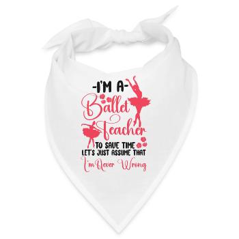 Ballet Dancer Dance Girl Ballerina - Bandana - Weiß - Vorne