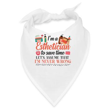 Cute Licensed Esthetician Skincare - Bandana - Weiß - Vorne