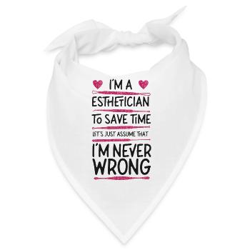 Cute Licensed Esthetician Skincare - Bandana - Weiß - Vorne