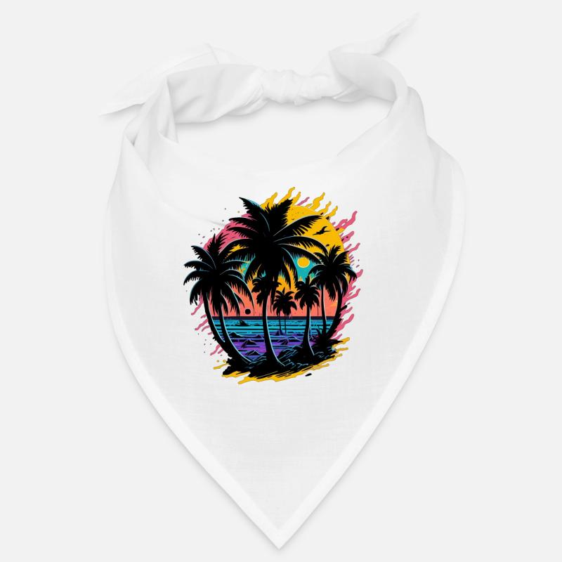 Soleil d’été Palm Tree Beach Island Bandana