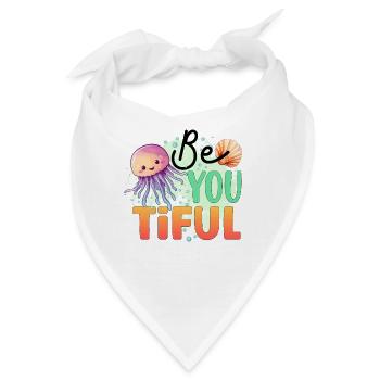 Sei wachsam - Krake Tintenfisch - Bandana - Weiß - Vorne