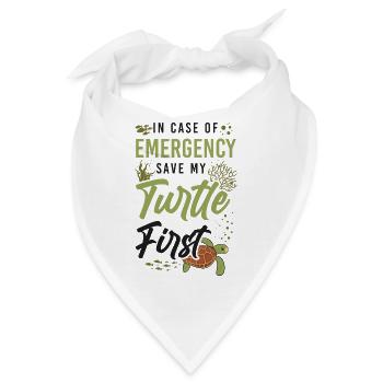 Sea Turtle Tortoise In Case Of - Bandana - Weiß - Vorne