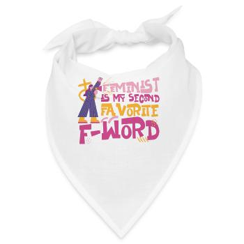 Feminist Feminist Is My Second - Bandana - Weiß - Vorne