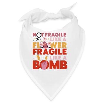 Feminist Not Fragile Like A Flower - Bandana - Weiß - Vorne