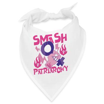 Feminist Smash Patriarchy - Bandana - Weiß - Vorne