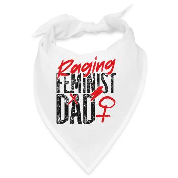 Feminist Dad Raging Feminist Dad - Bandana - Weiß - Vorne