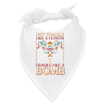 Feminist Not Fragile Like A Flower - Bandana - Weiß - Vorne