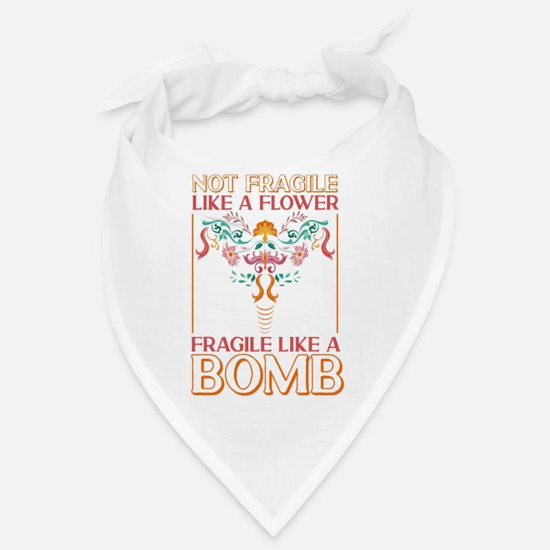 Féministe pas fragile comme une fleur Bandana
