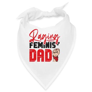 Feminist Raging Feminist Dad - Bandana - Weiß - Vorne