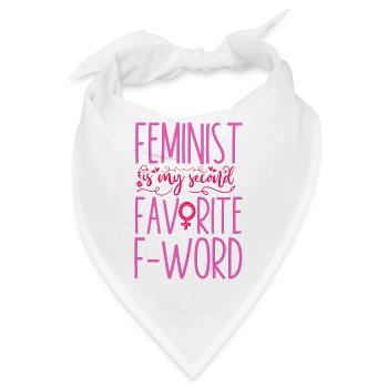 Feminist Feminist Is My Second - Bandana - Weiß - Vorne