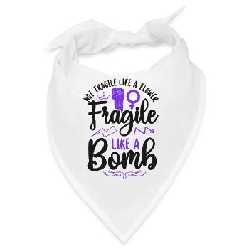 Feminist Not Fragile Like A Flower - Bandana - Weiß - Vorne