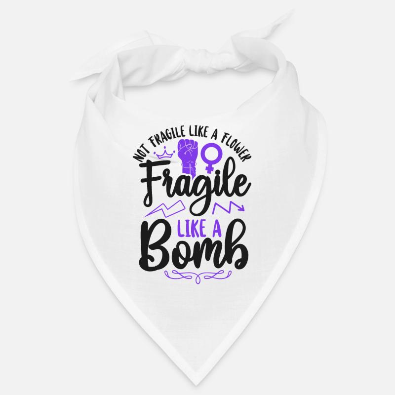 Féministe pas fragile comme une fleur Bandana