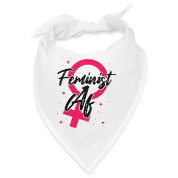 Feminist Feminist Af - Bandana - Weiß - Vorne