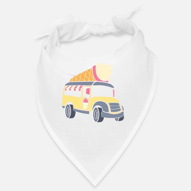 Rosa Eiswagen Eiscreme Scooper Bandana