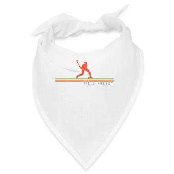 Field Hockey Retro Vintage Field - Bandana - Weiß - Vorne