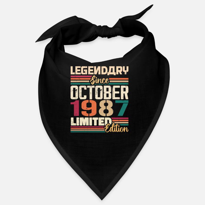 Oktober 1987 Vintage - Geburtstagsgeschenk 1987 Bandana