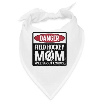 Field Hockey Mom Danger Field - Bandana - Weiß - Vorne