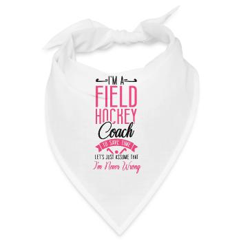 Field Hockey Coach I'm A Field - Bandana - Weiß - Vorne