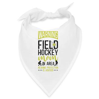 Field Hockey Mom Warning Field - Bandana - Weiß - Vorne
