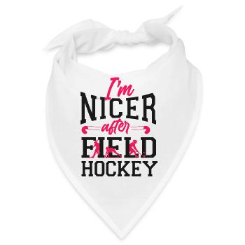 Field Hockey I'm Nicer After Field - Bandana - Weiß - Vorne