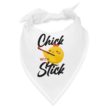 Field Hockey Chicken Chick With - Bandana - Weiß - Vorne