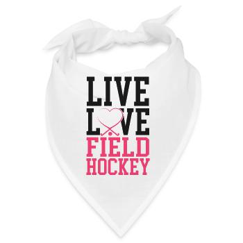 Field Hockey Live Love Field - Bandana - Weiß - Vorne