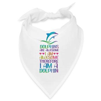 Dolphin Watercolor Dolphins Are - Bandana - Weiß - Vorne